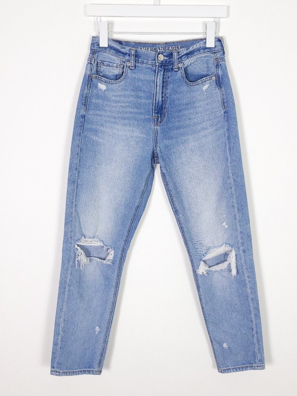 American Eagle Distressed Light Wash Skinny Jeans